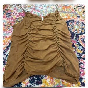 No Boundaries Brown Ruched Camisole
